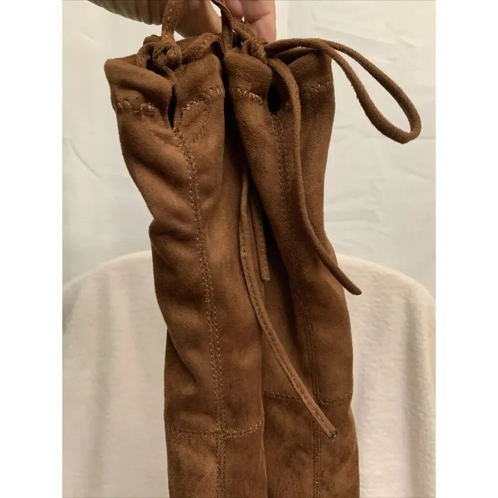A New Day Sidney Thigh High Tall Boots Womens 6.5 Cognac Nwt